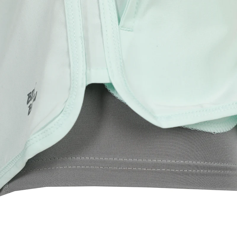 Tiida Tech 2 In 1 Shorts Ballshorts Damen-Mint,Grau