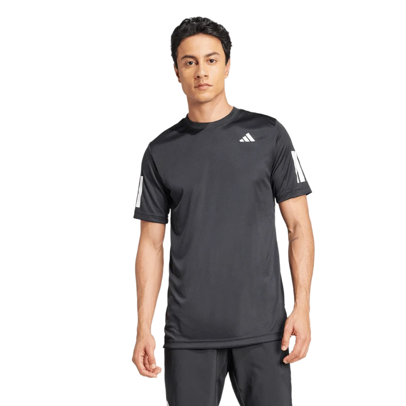 Adidas Men's Club 3 Stripe Tee - Black