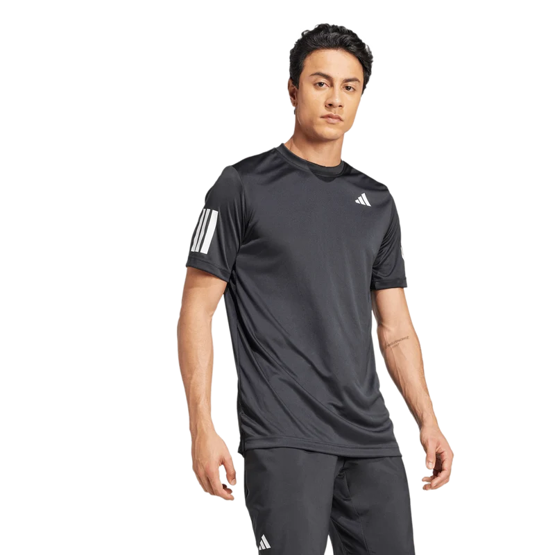 Adidas Men's Club 3 Stripe Tee - Black