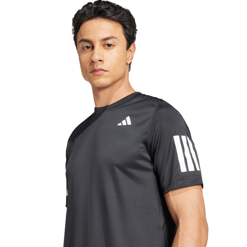 Adidas Men's Club 3 Stripe Tee - Black