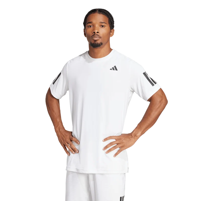 Adidas Men's Club 3 Stripe Tee - White