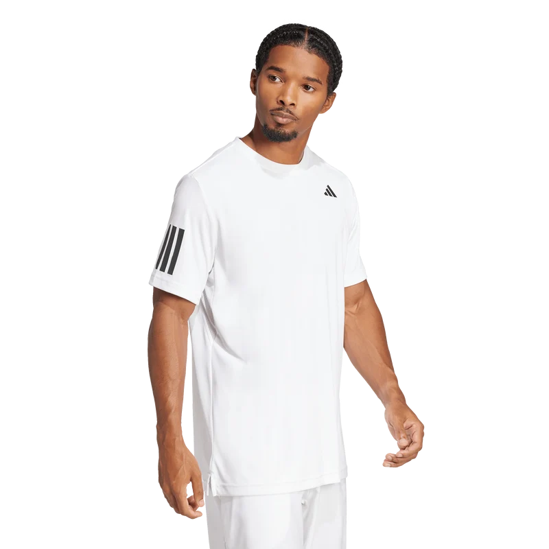 Adidas Men's Club 3 Stripe Tee - White