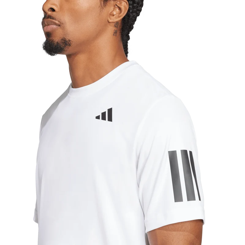 Adidas Men's Club 3 Stripe Tee - White