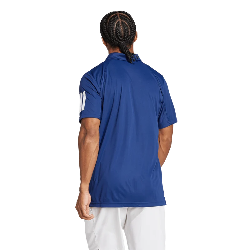 Adidas Men's Club 3 Stripe Polo - Dark Blue