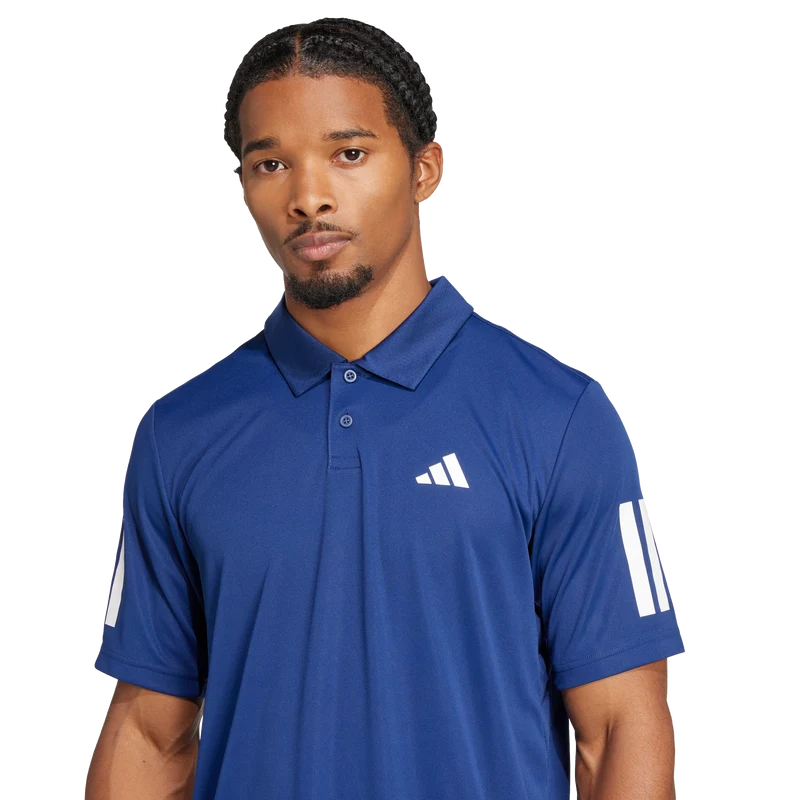 Adidas Men's Club 3 Stripe Polo - Dark Blue