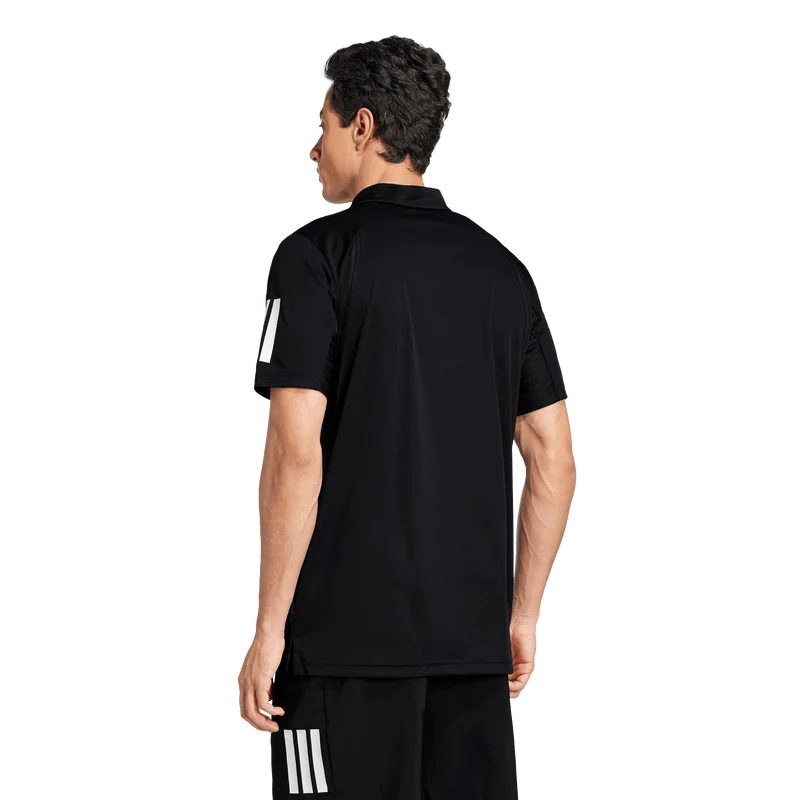 Adidas Men's Club 3 Stripe Polo - Black
