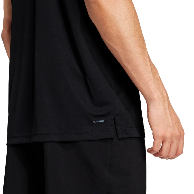 Adidas Men's Club 3 Stripe Polo - Black