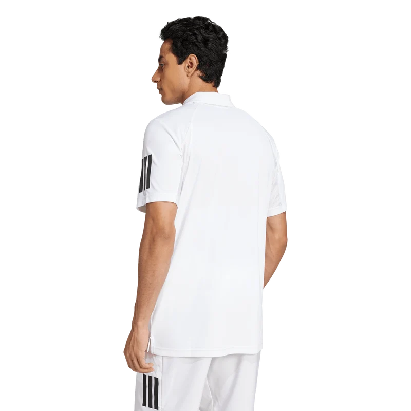 Adidas Men's Club 3 Stripe Polo - White