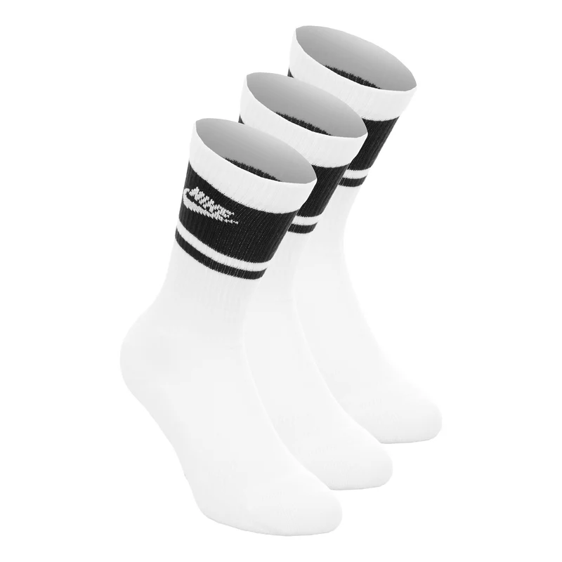 Crew Sportsocken 3er Pack Unisex - weiß, schwarz