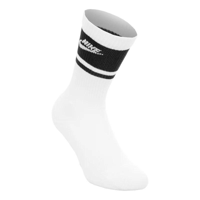 Crew Sportsocken 3er Pack Unisex - weiß, schwarz