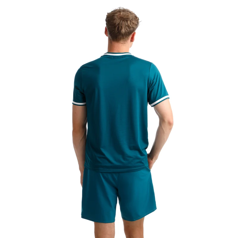 Create Break Ringer T-Shirt Herren-Petrol,Weiß