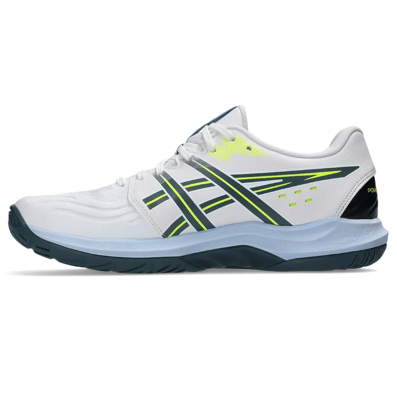 Asics Men's Powerbreak FF Indoor Court Shoes White Raw Indigo