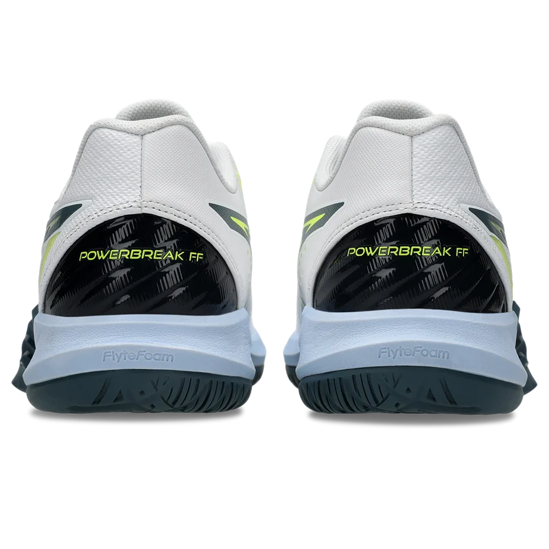 Asics Men's Powerbreak FF Indoor Court Shoes White Raw Indigo