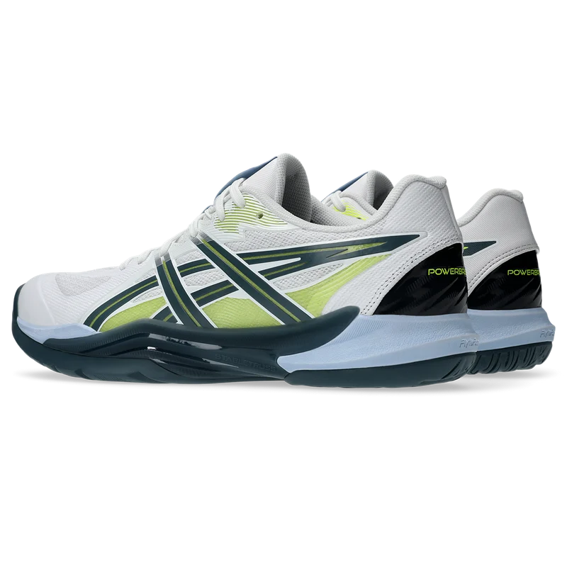 Asics Men's Powerbreak FF Indoor Court Shoes White Raw Indigo