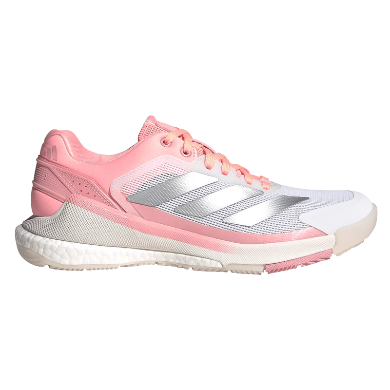 Adidas Women's Crazyquick Boost Padel Shoes White Light Pink