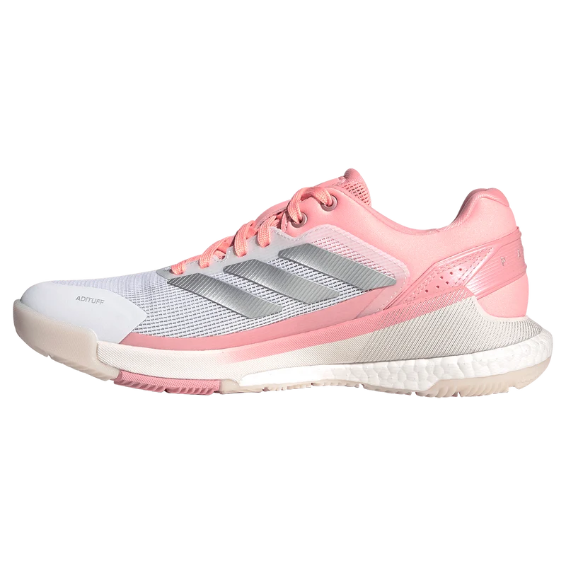 Adidas Women's Crazyquick Boost Padel Shoes White Light Pink