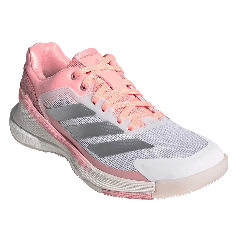 Adidas Women's Crazyquick Boost Padel Shoes White Light Pink