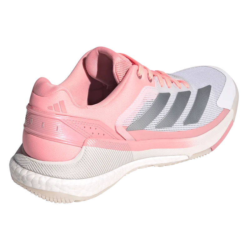 Adidas Women's Crazyquick Boost Padel Shoes White Light Pink