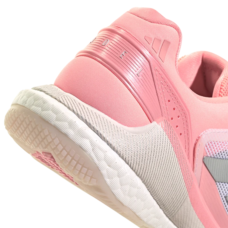 Adidas Women's Crazyquick Boost Padel Shoes White Light Pink