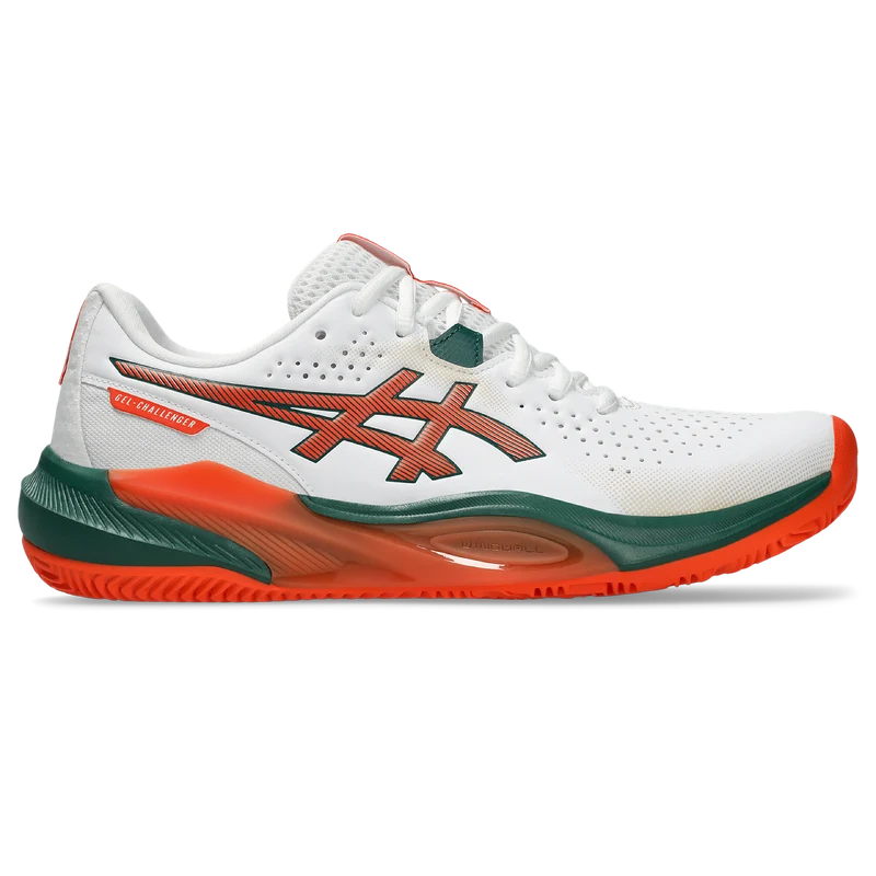 Asics Men's Gel Challenger 15 Padel Shoes White Energy Orange
