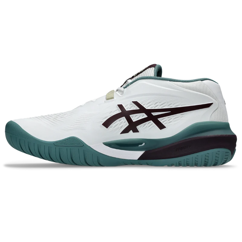 Asics Men's Gel Resolution X Tennis Shoes White Dark Aubergine
