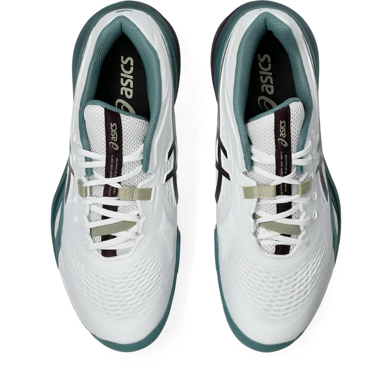 Asics Men's Gel Resolution X Tennis Shoes White Dark Aubergine