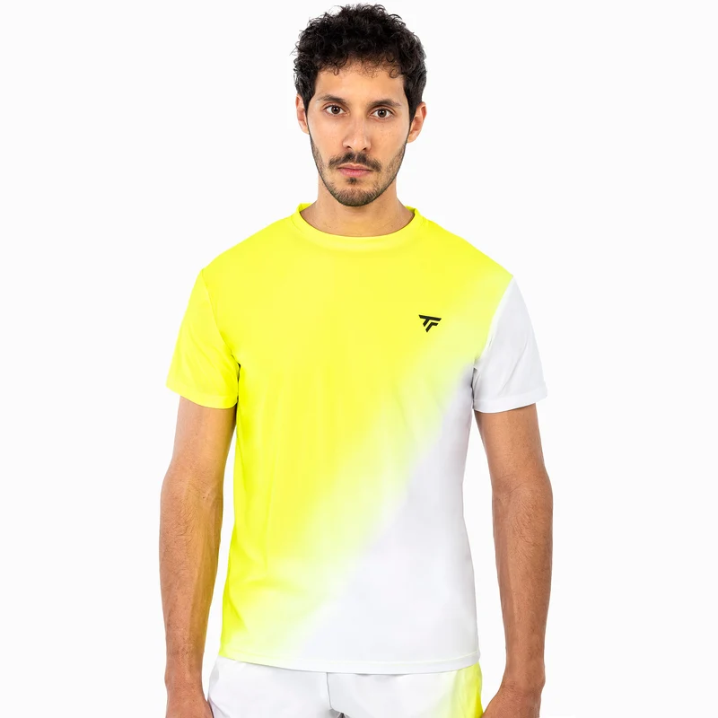 Tecnifibre Men's Team X-Loop Tee 2026 White Neon Yellow