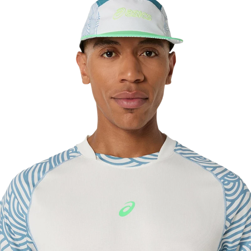 Camiseta Asics Padel Court All Over Print SS Top Cream/Saba Blue 2026