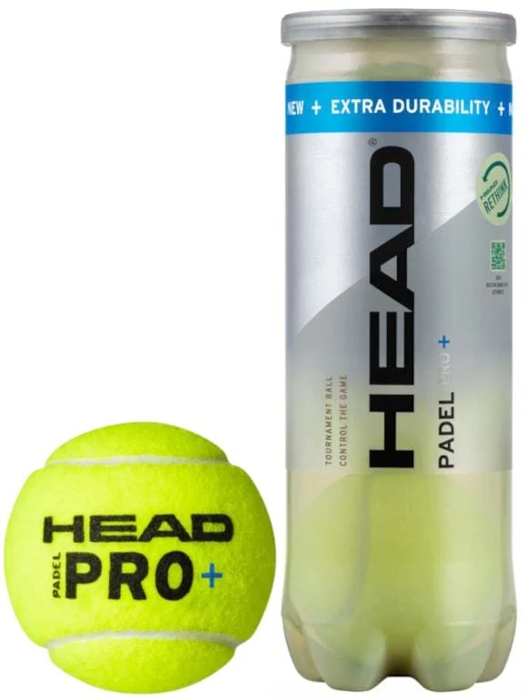 HEAD Padel Pro+ Padel Balls - 3 Ball Tube