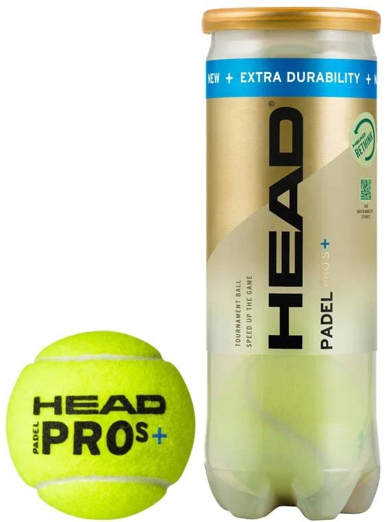 HEAD Padel Pro S+ Extra Durable Padel Balls - 3 Ball Tube