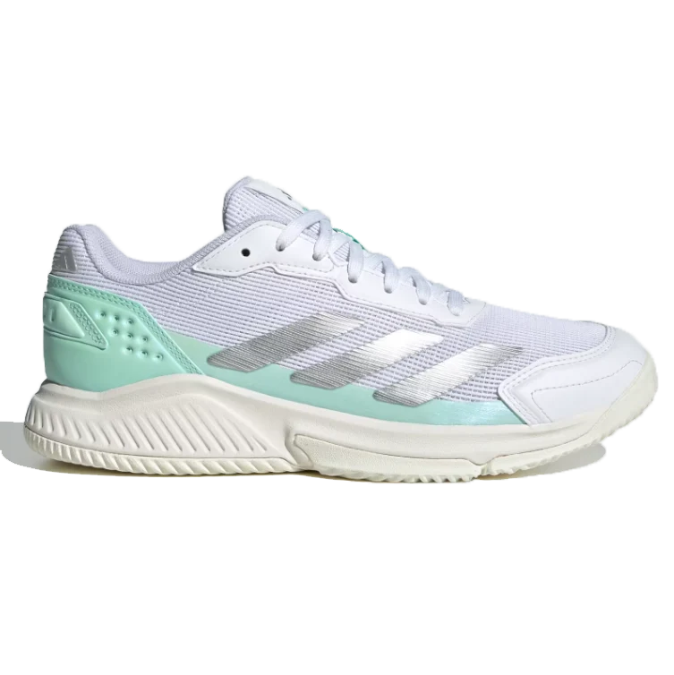 Adidas Women's Courtquick Padel Shoes White Clear Mint