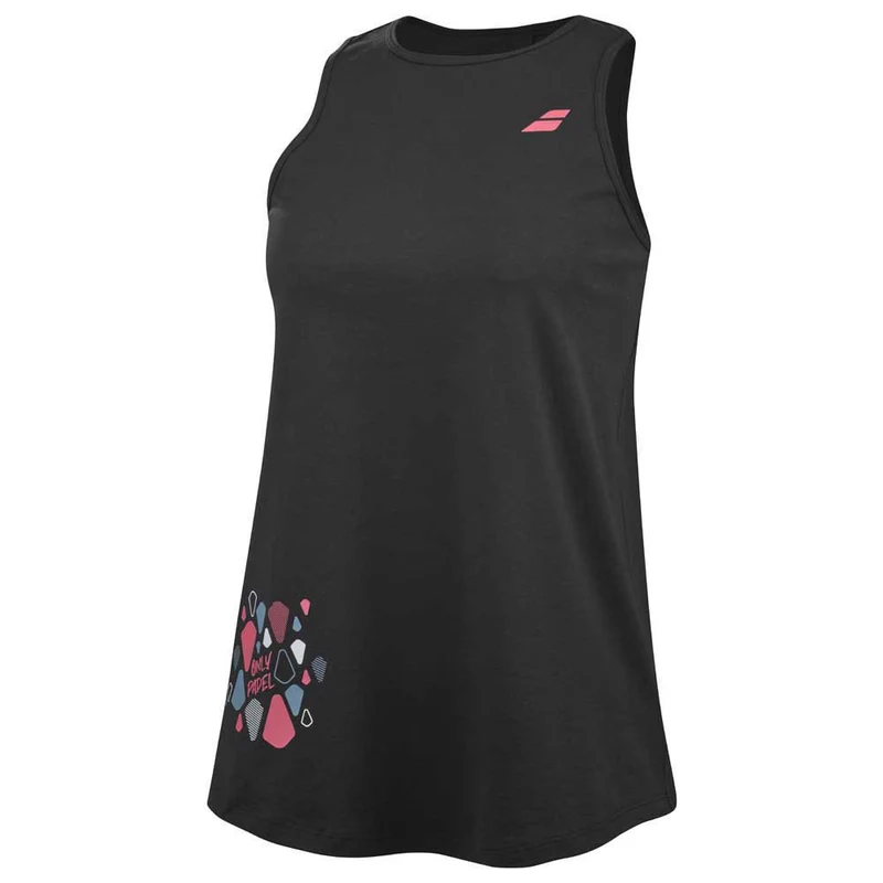 Padel Cotton Tank Damen - Schwarz