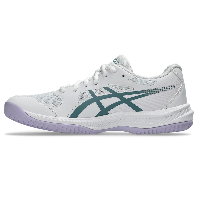 Asics Women's Upcourt 6 Indoor Court Shoes White Foggy Teal