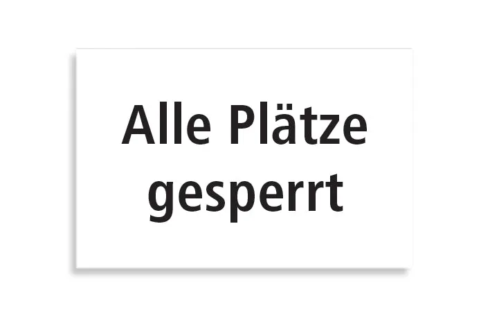 Tennisplatz Hinweisschild „Alle Plätze gesperrt“