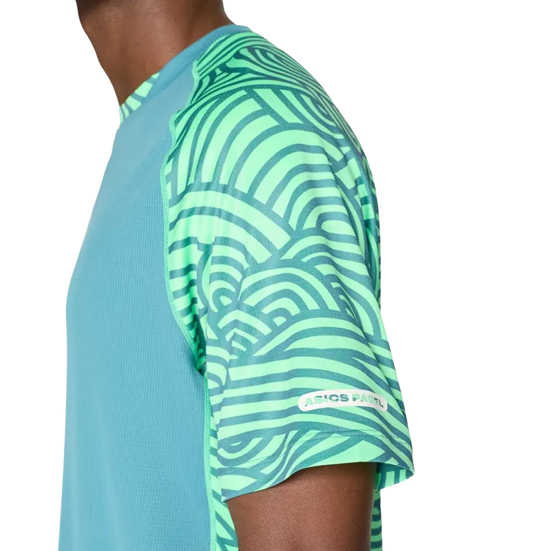 Camiseta Asics Padel Court All Over Print SS Top Misty Pine/Vital Green