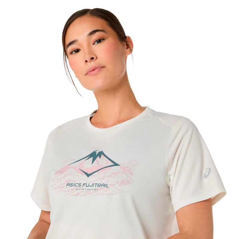 Fujitrail Logo Laufshirt Damen - beige