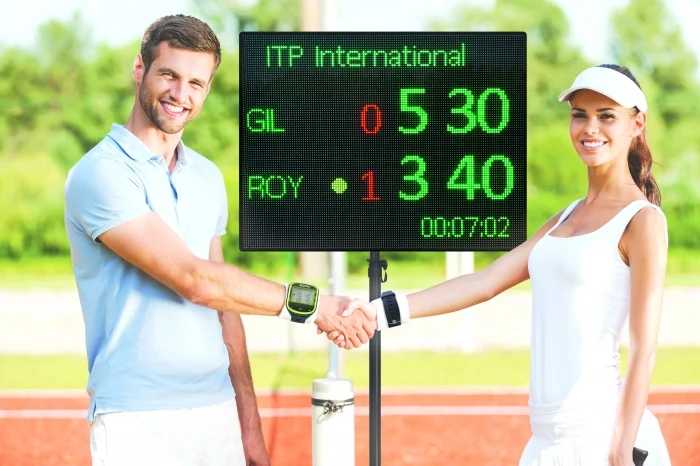 Tennis-Spielstandanzeiger Scorli Anzeigegerät inkl. Stativ
