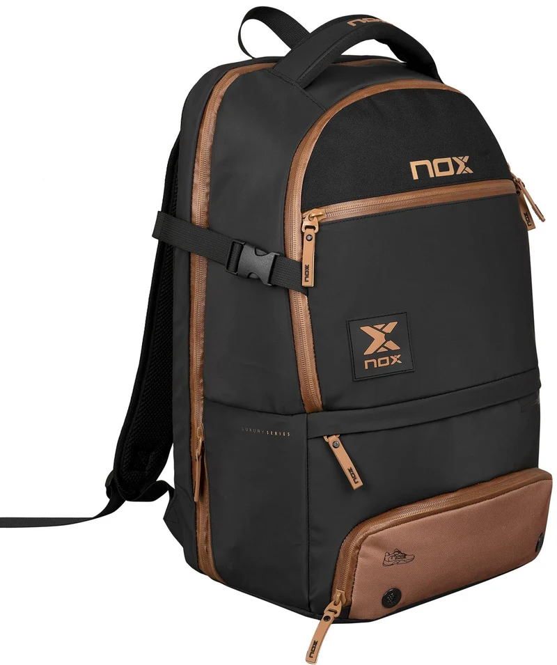 NOX Luxury Open Series Padel Backpack - Black / Brown