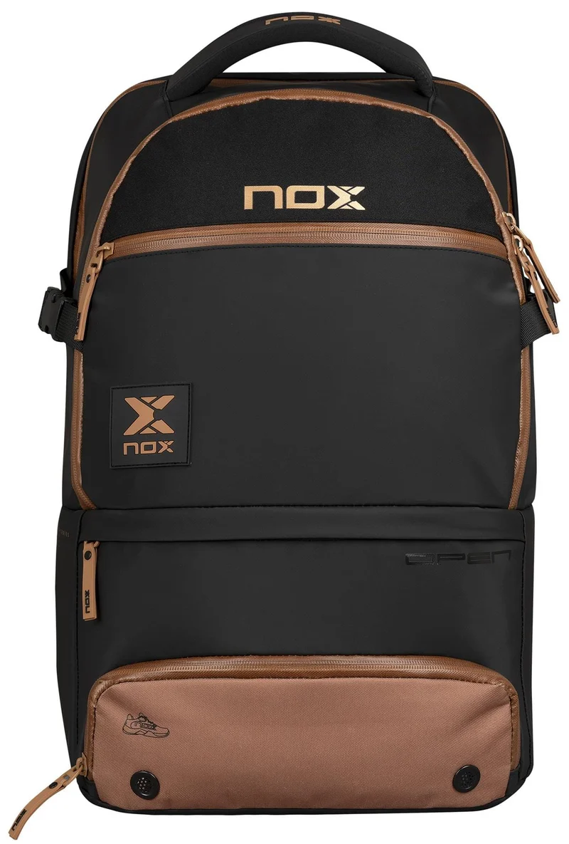 NOX Luxury Open Series Padel Backpack - Black / Brown