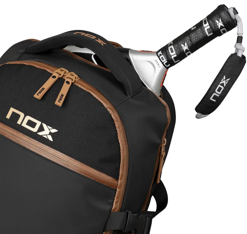NOX Luxury Open Series Padel Backpack - Black / Brown
