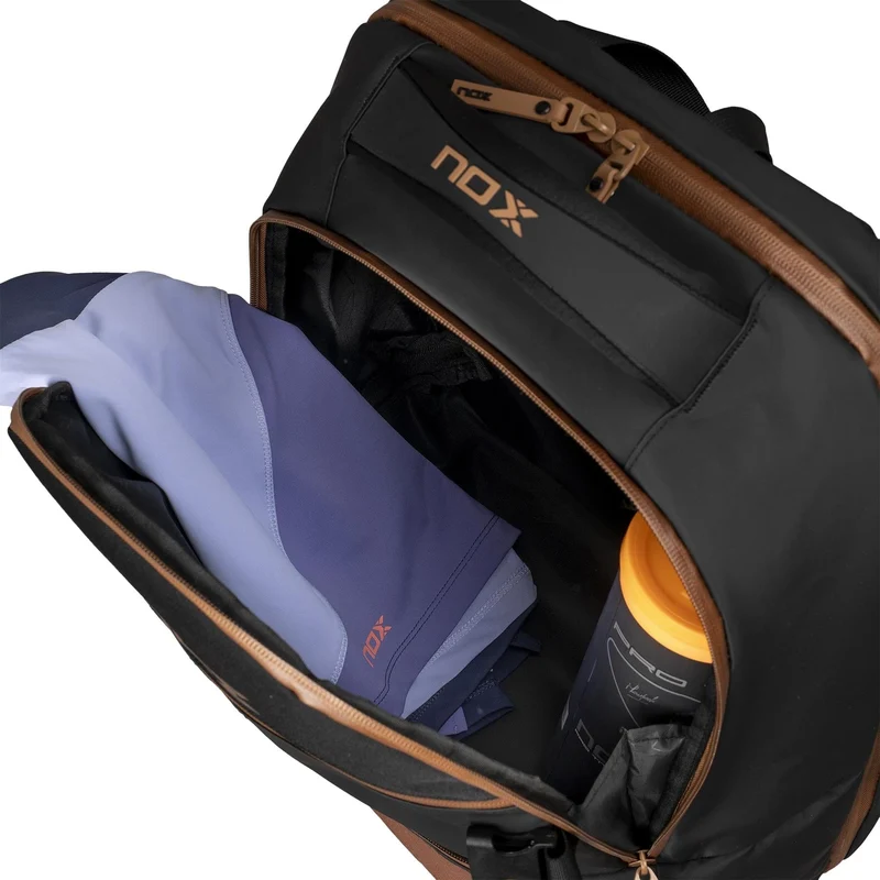 NOX Luxury Open Series Padel Backpack - Black / Brown