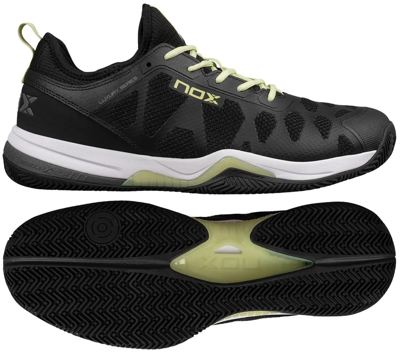 NOX Nerbo Mens Padel Shoes - Black / Soft Lime
