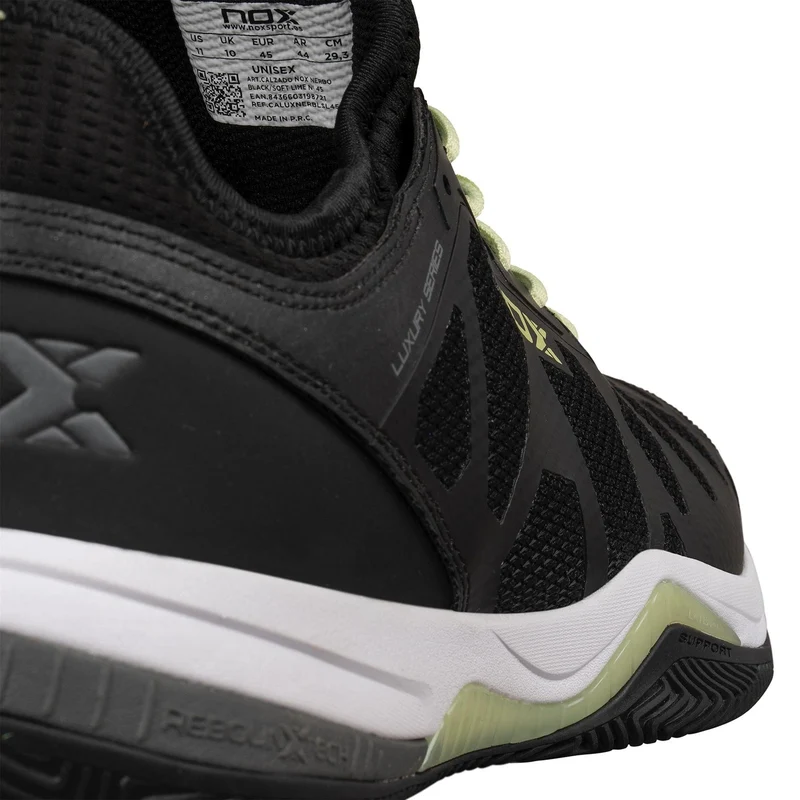 NOX Nerbo Mens Padel Shoes - Black / Soft Lime