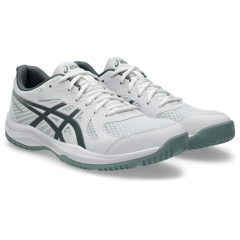 Asics Men's Upcourt 6 Indoor Court Shoes White Steel Grey