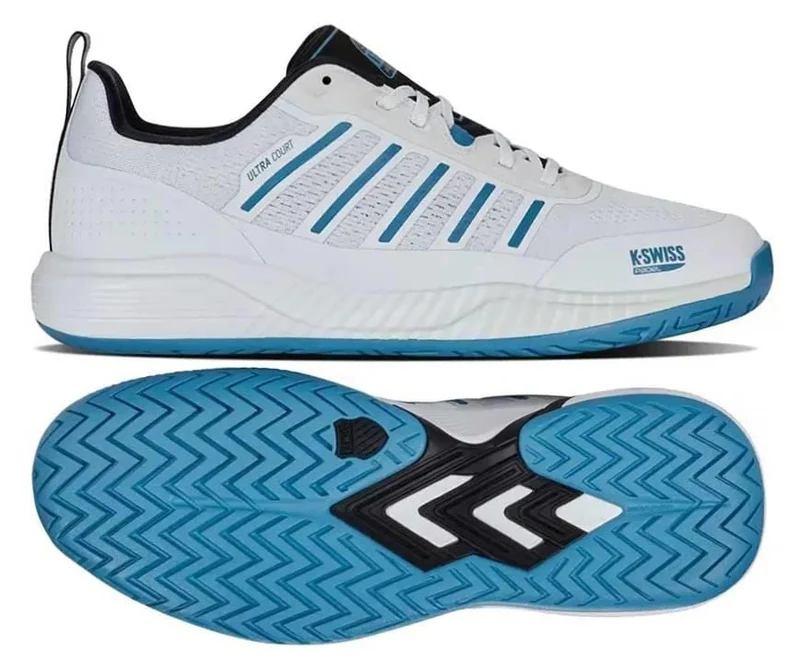 K-Swiss Ultra Court Mens Padel Shoes - White / Black / Blue Moon