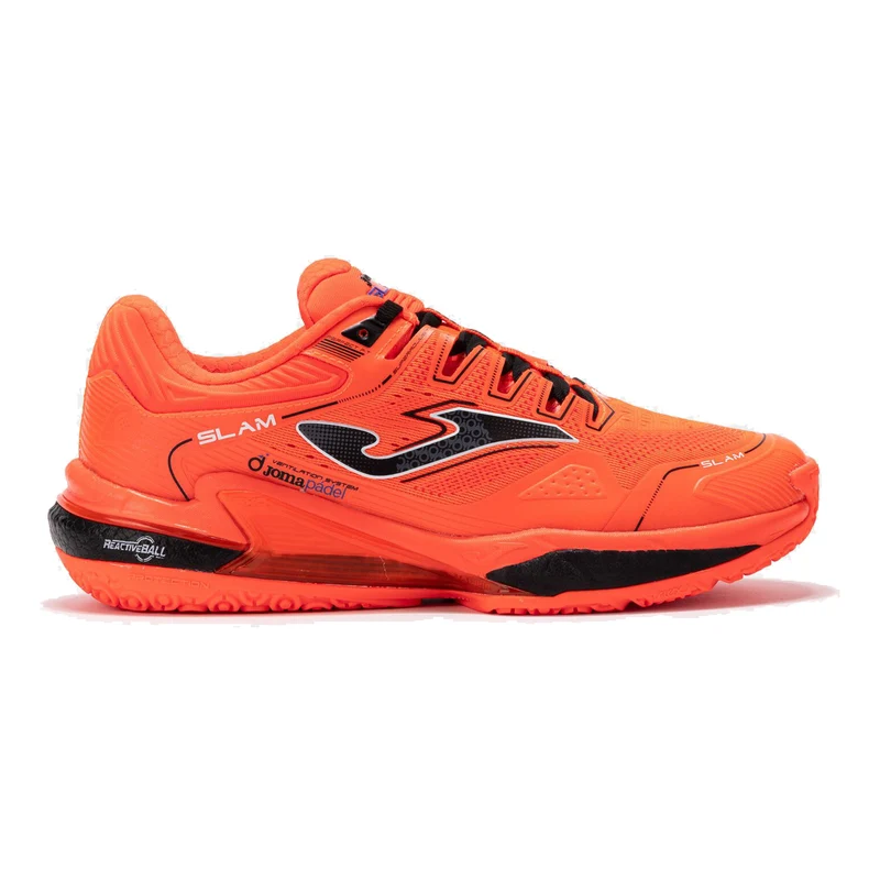 Slam Padelschuh Herren - koralle, schwarz