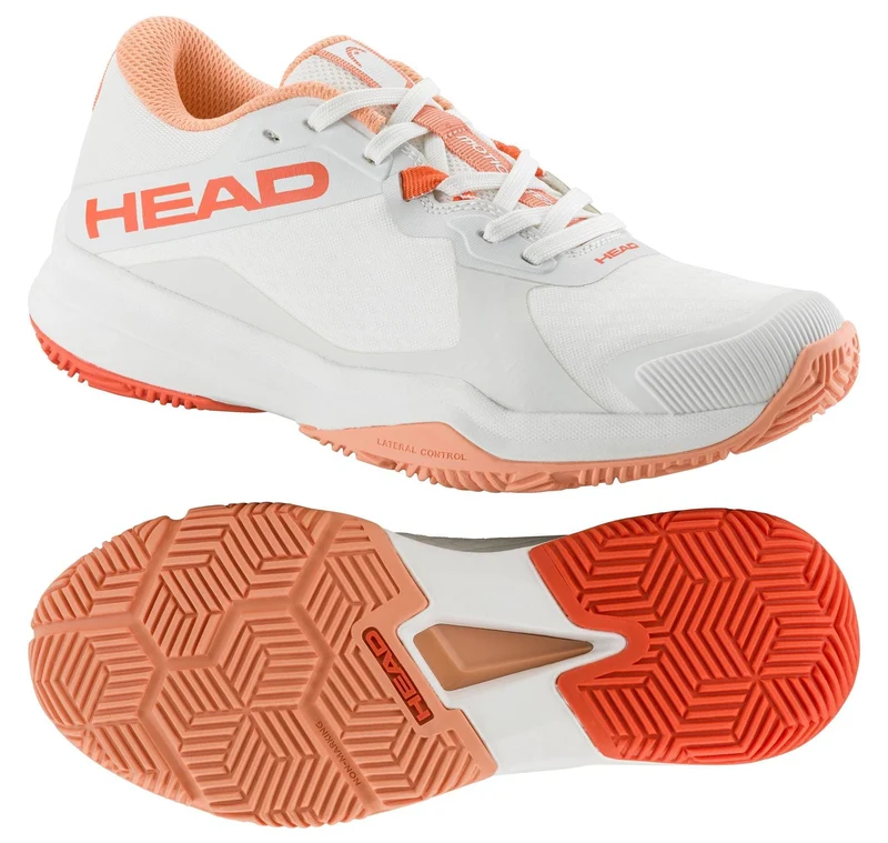 HEAD Motion Team Womens Padel Shoes - White / Coral