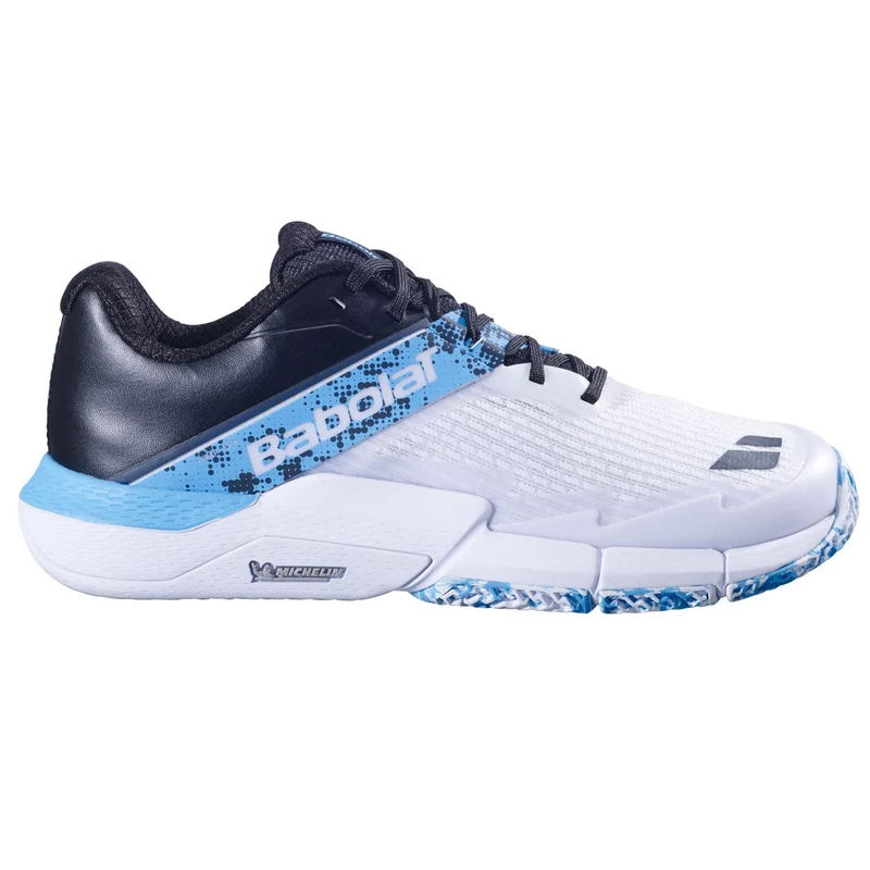 Babolat Movea 2 Mens Padel Shoes - White / Cyan Blue