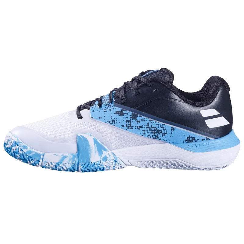 Babolat Movea 2 Mens Padel Shoes - White / Cyan Blue