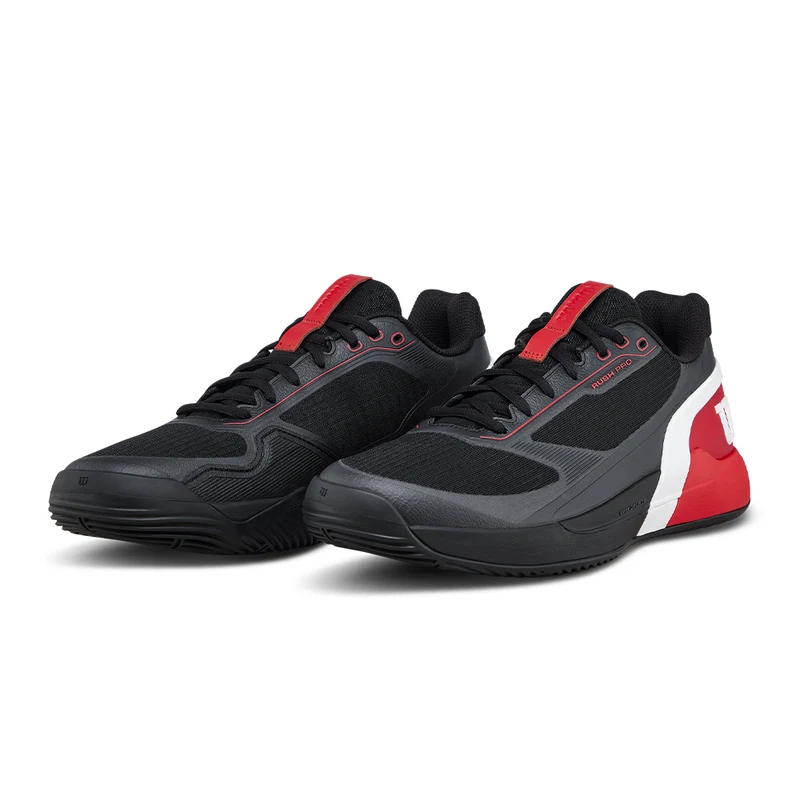 WILSON RUSH PRO 5 PADEL Black/Red SS26 (Zapatillas)